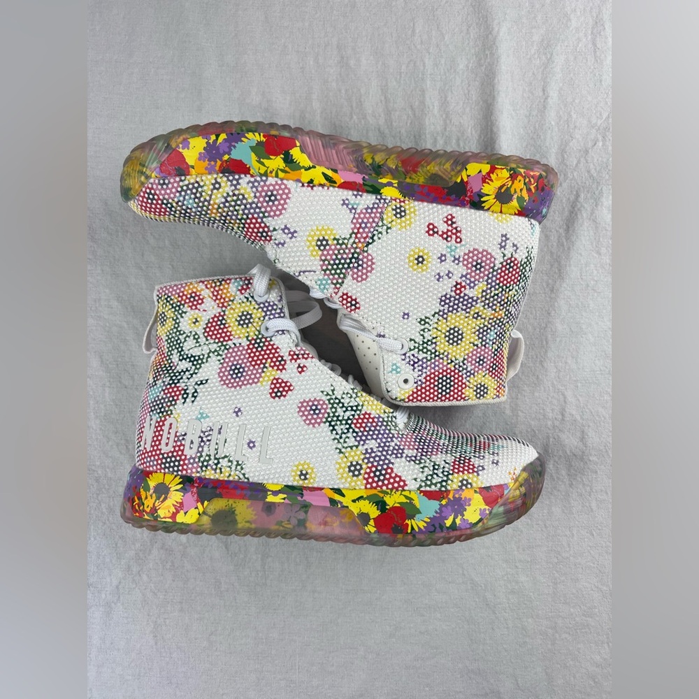 NoBull Women's Super Fabric Floral High Top Sz 7 + Floral Laces Sneaker Trainers - Picture 2 of 13